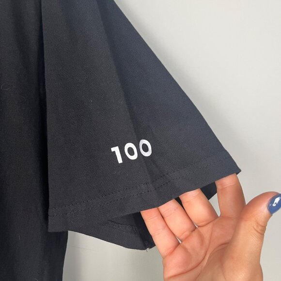 Peloton 100 Rides Century Black Short Sleeve T- Shirt Unisex Sz. L 100% Cotton - Picture 7 of 7